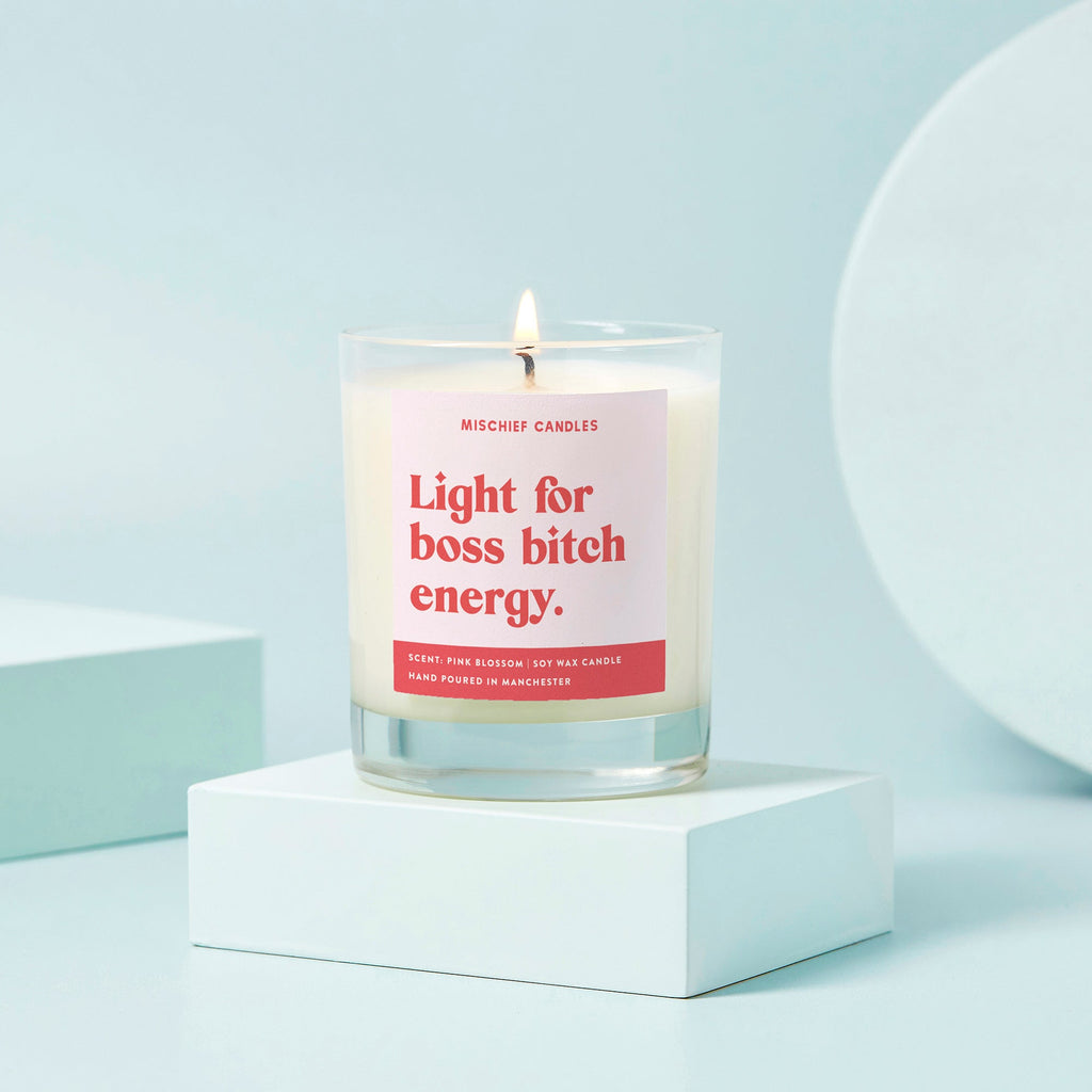 Boss Bitch Gift CEO Boss Entrepreneur New Job Candle Light for Boss Bitch Energy  HOUSE OF SHE