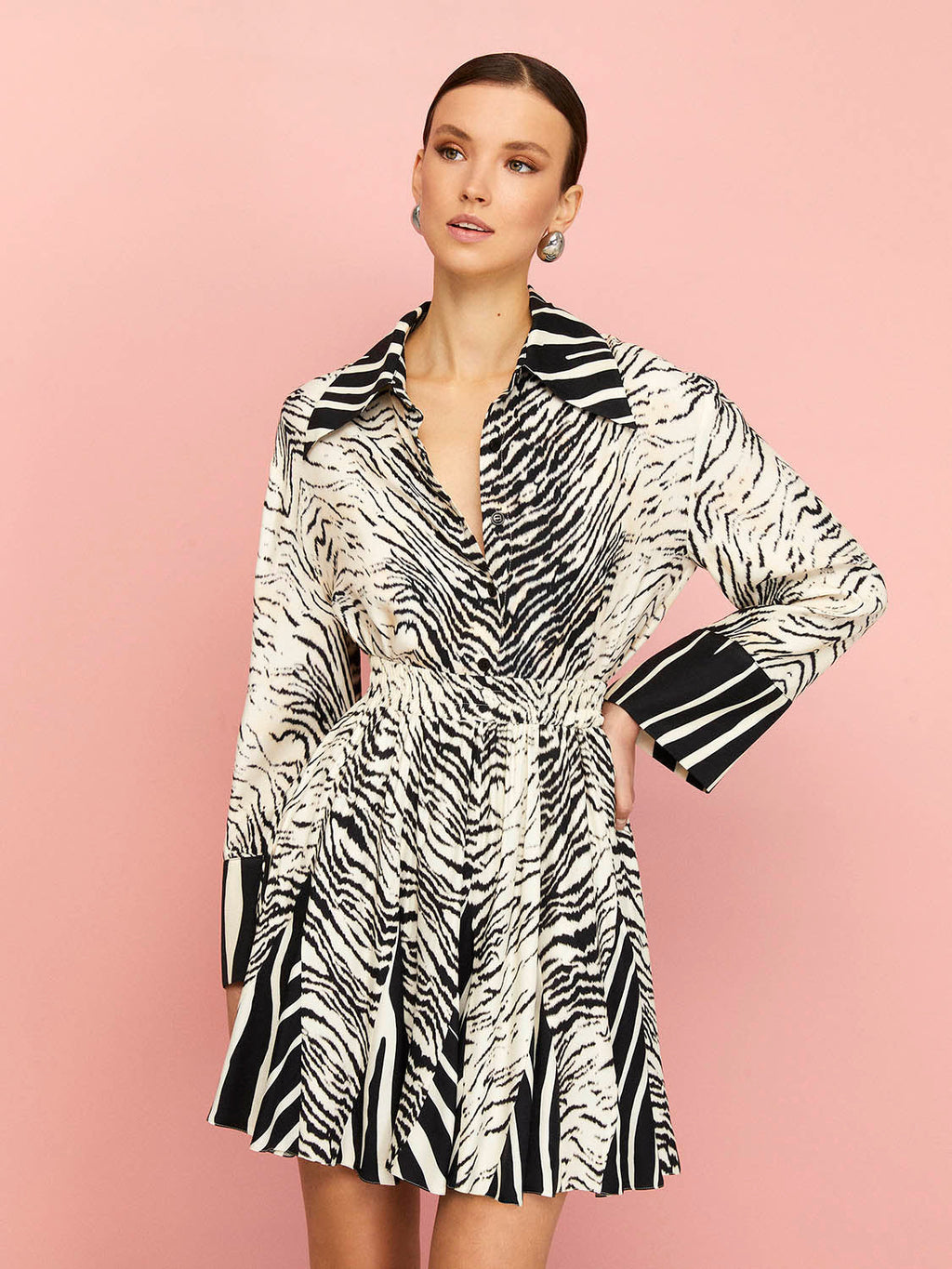 Zebra Print Flowing Skirt  HOUSE OF SHE