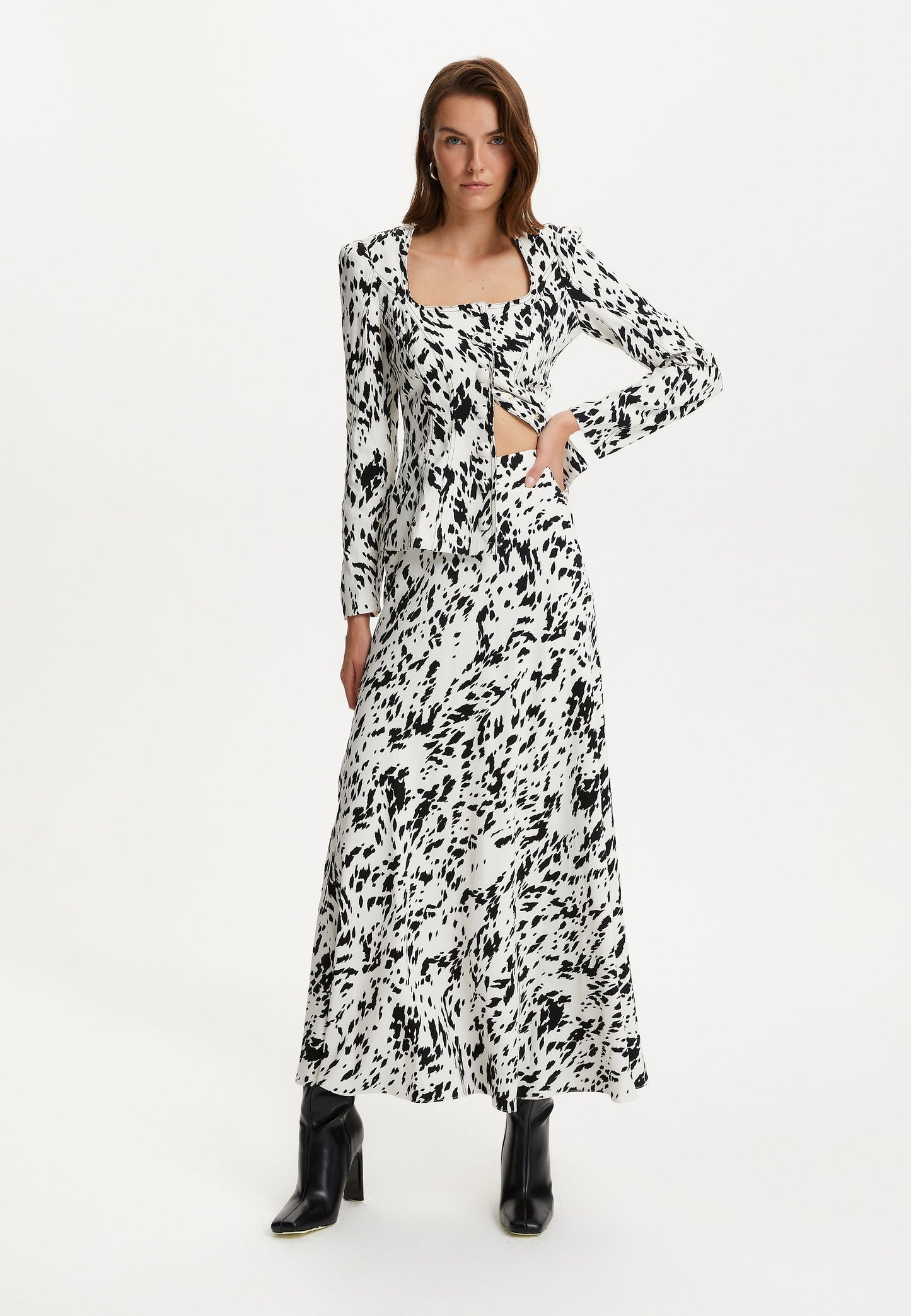 Printed Maxi Skirt  HOUSE OF SHE