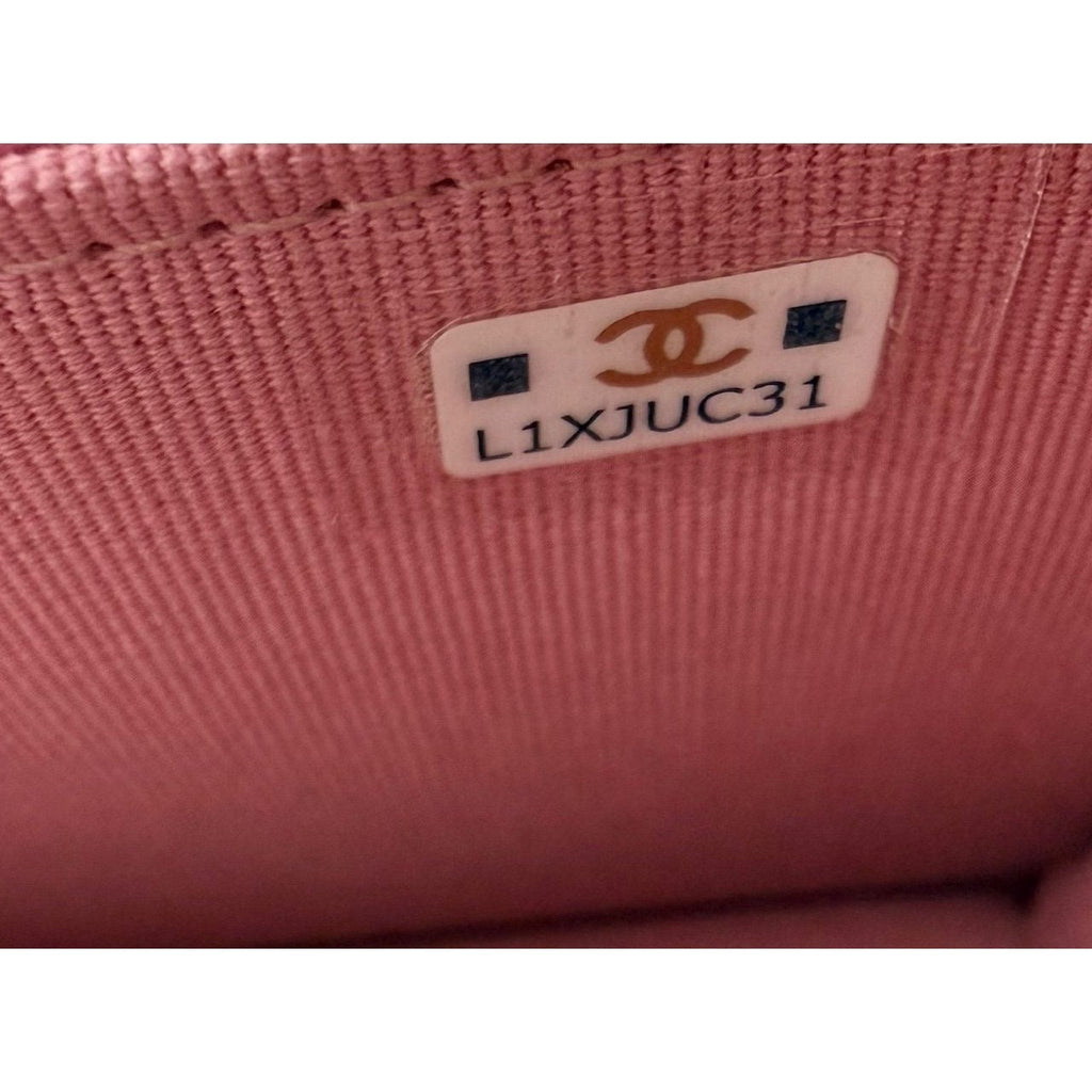 Chanel Tweed Quilted Mini Flap Pink Chain Waist Shoulder Bag - HOUSE OF SHE