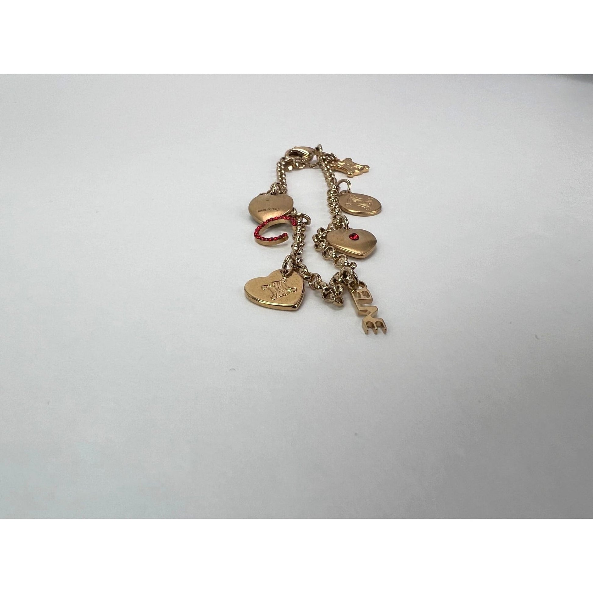 Celine Triomphe Gold metal Charm Bracelet - HOUSE OF SHE