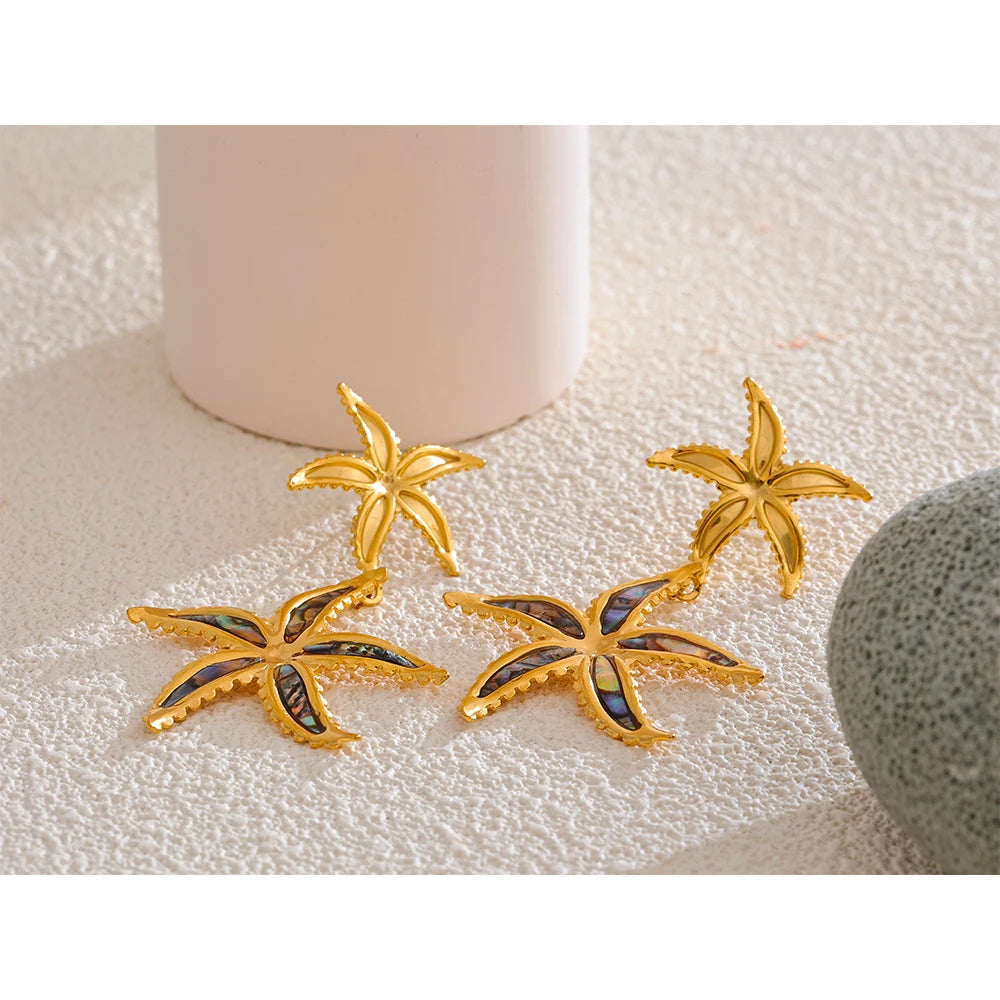 Leslie Starfish Drop Earrings - HOUSE OF SHE