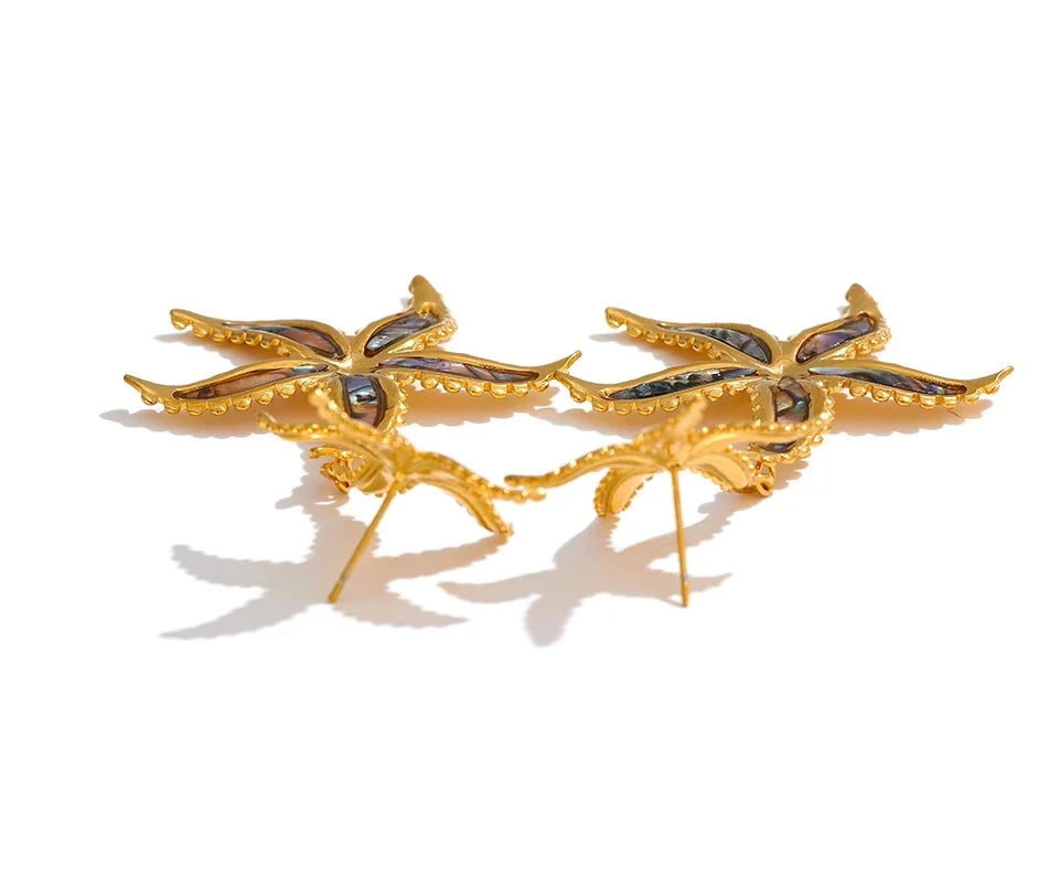 Leslie Starfish Drop Earrings - HOUSE OF SHE