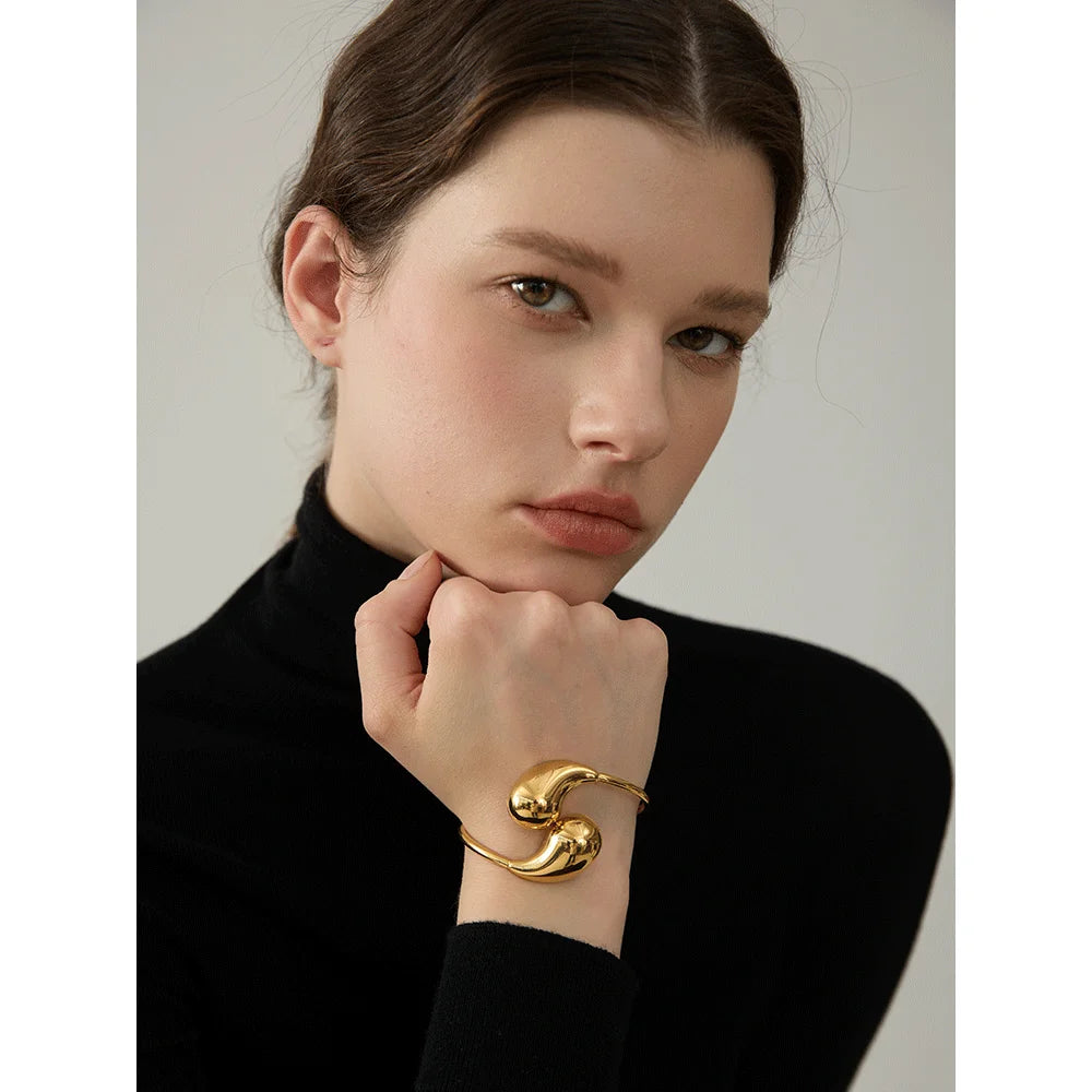 Jhene Spiral Gold Bracelet - HOUSE OF SHE