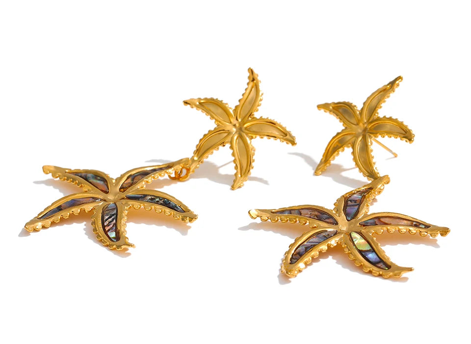 Leslie Starfish Drop Earrings - HOUSE OF SHE