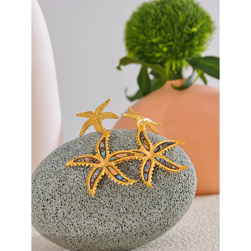 Leslie Starfish Drop Earrings - HOUSE OF SHE