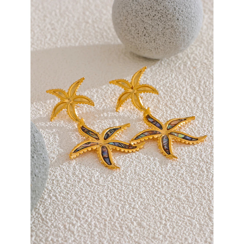 Leslie Starfish Drop Earrings - HOUSE OF SHE