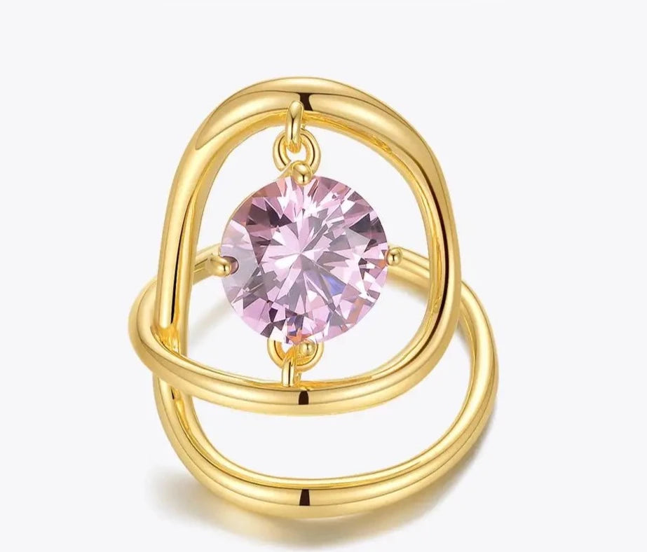 Aestethic Pink Stone Rings  HOUSE OF SHE