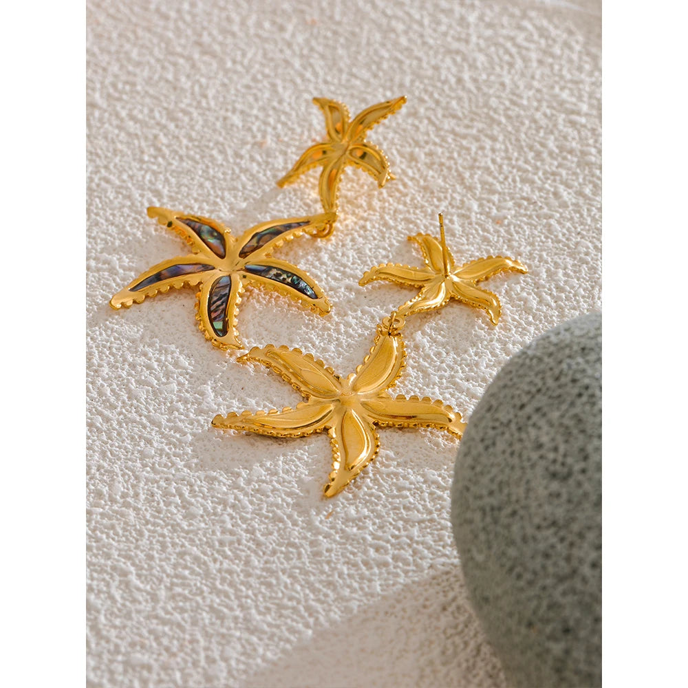 Leslie Starfish Drop Earrings - HOUSE OF SHE