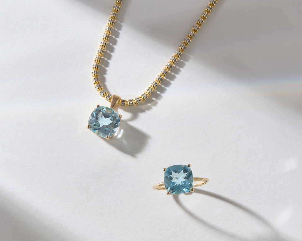 Horizon | Sky Topaz Pendant Necklace - HOUSE OF SHE