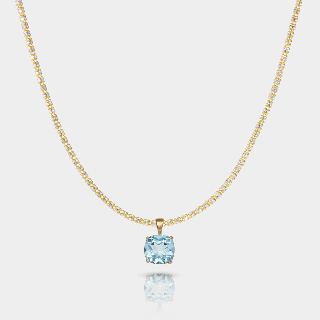 Horizon | Sky Topaz Pendant Necklace - HOUSE OF SHE