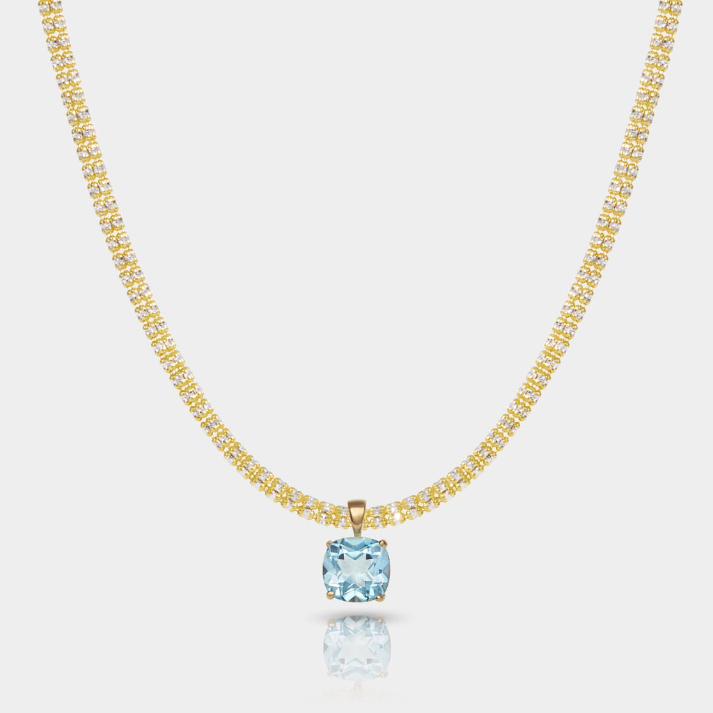 Horizon | Sky Topaz Pendant Necklace - HOUSE OF SHE