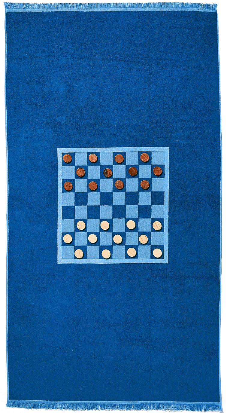The Southampton Beach Board - Chess + Checkers Towel