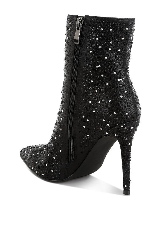 Lobelia Rhinestones Embellished Stiletto Boots  HOUSE OF SHE