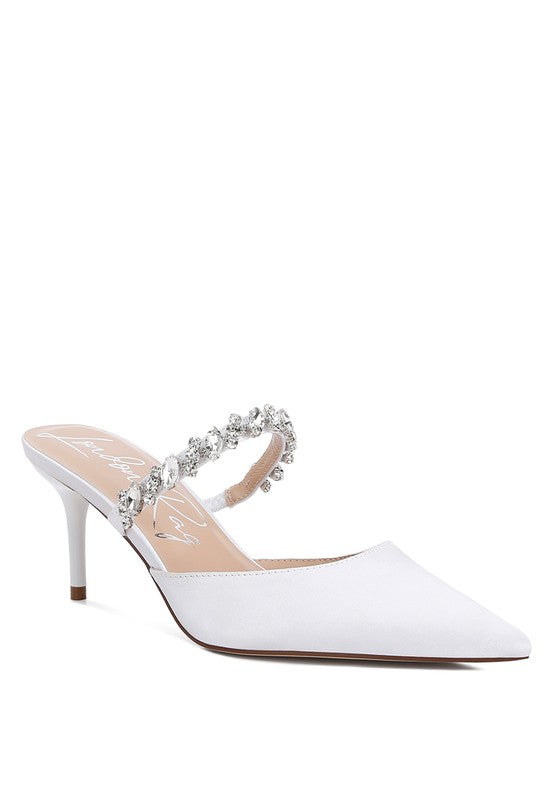 Sena Diamante Mule Heels - HOUSE OF SHE