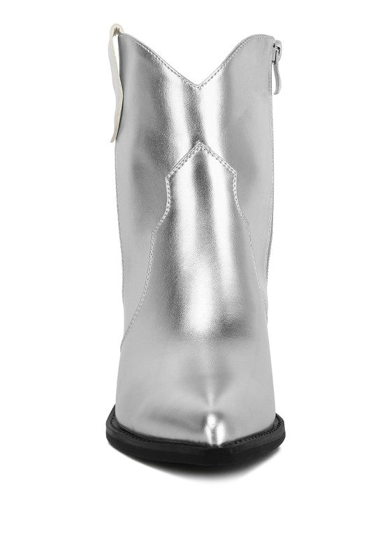 Wales Ott Metallic Faux Leather Boots  HOUSE OF SHE