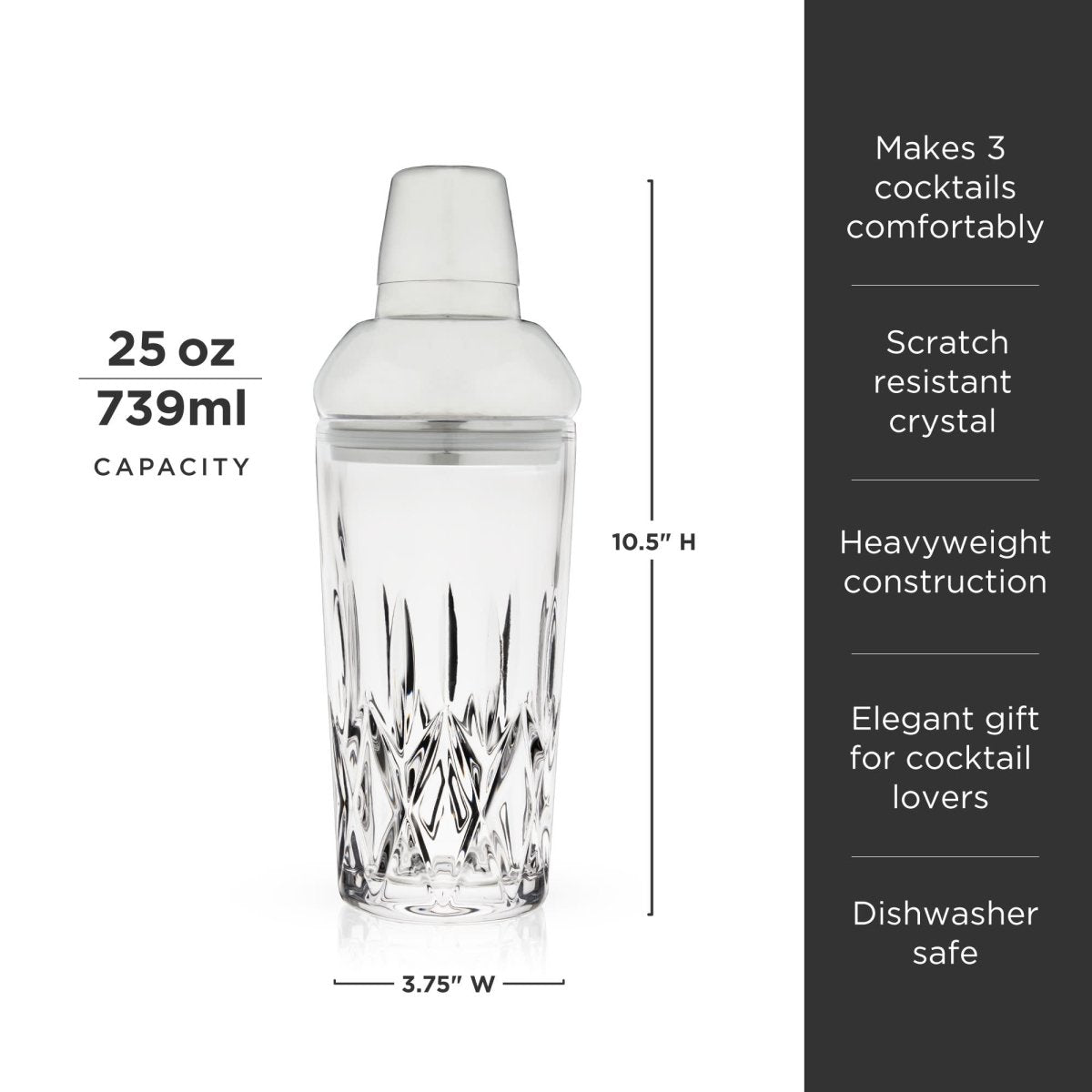 Admiral Crystal Cocktail Shaker - HOUSE OF SHE