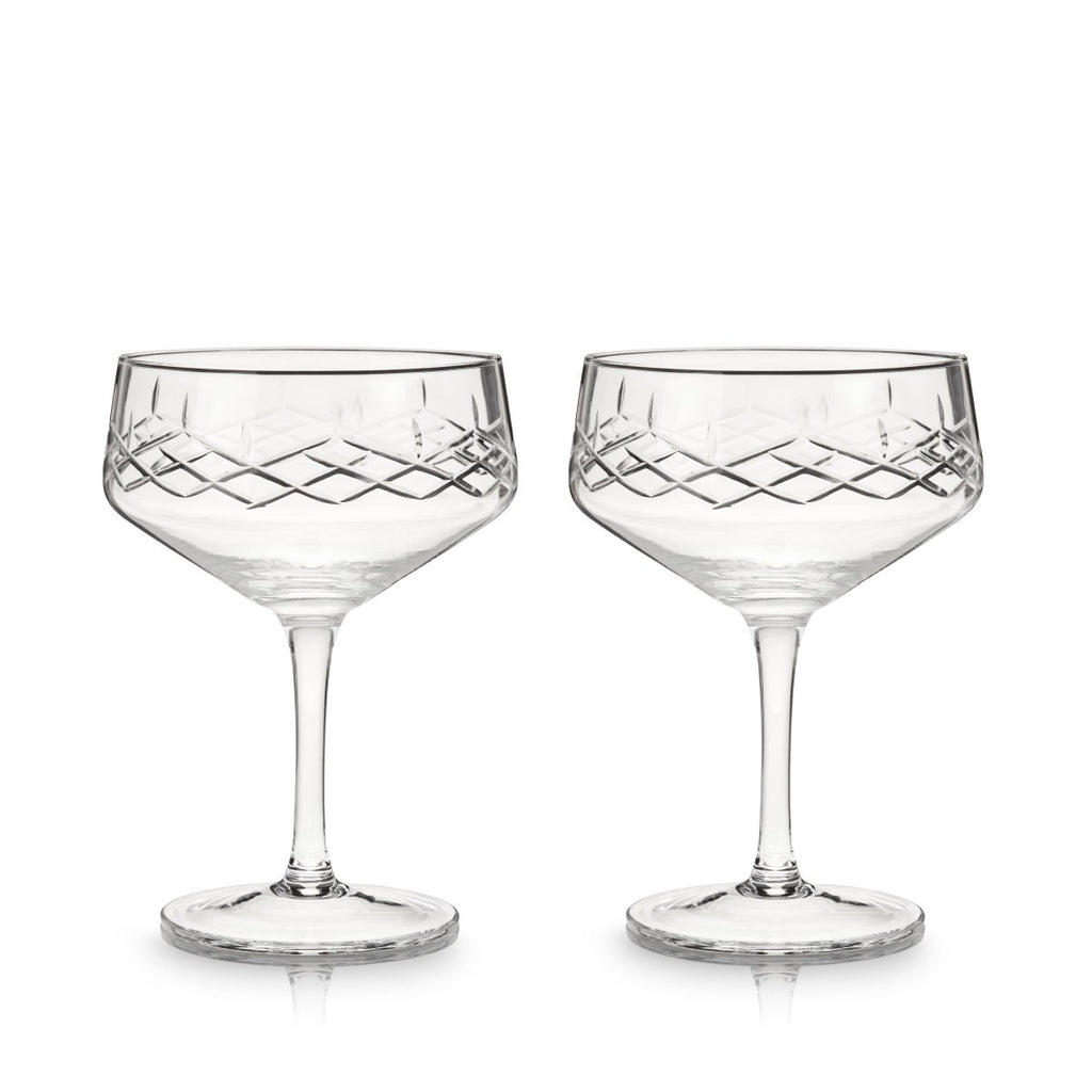 Admiral Crystal Coupe Glasses - HOUSE OF SHE