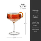 Admiral Crystal Coupe Glasses - HOUSE OF SHE