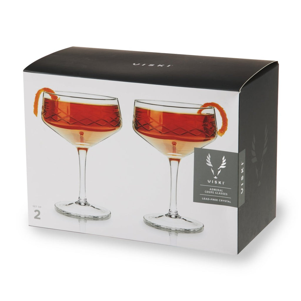 Admiral Crystal Coupe Glasses - HOUSE OF SHE