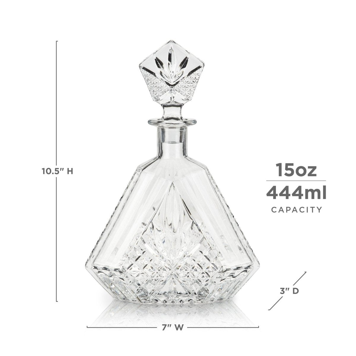 Admiral Crystal Irish Cut Whiskey Decanter - HOUSE OF SHE