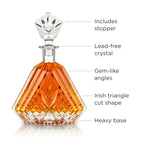 Admiral Crystal Irish Cut Whiskey Decanter - HOUSE OF SHE