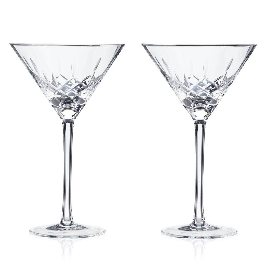 Admiral Crystal Martini Glasses - HOUSE OF SHE