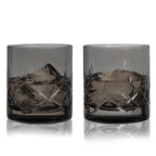 Admiral Crystal Rocks Glasses in Smoke Set of 2 - HOUSE OF SHE