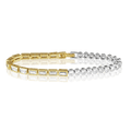 Adrian Two - Tone Bezel Tennis Bracelet - HOUSE OF SHE