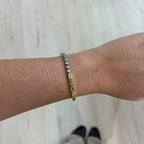 Adrian Two - Tone Bezel Tennis Bracelet - HOUSE OF SHE