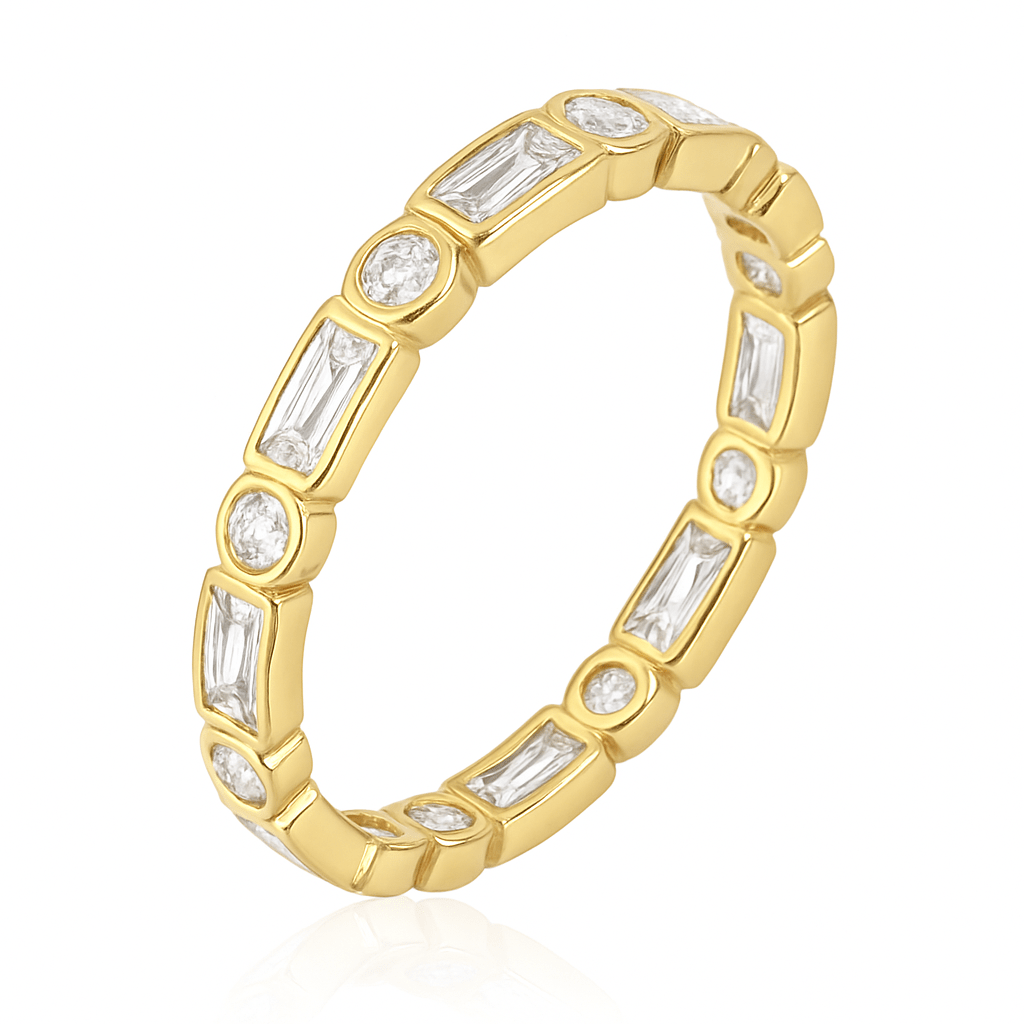 Aimee CZ Bezel Ring - HOUSE OF SHE