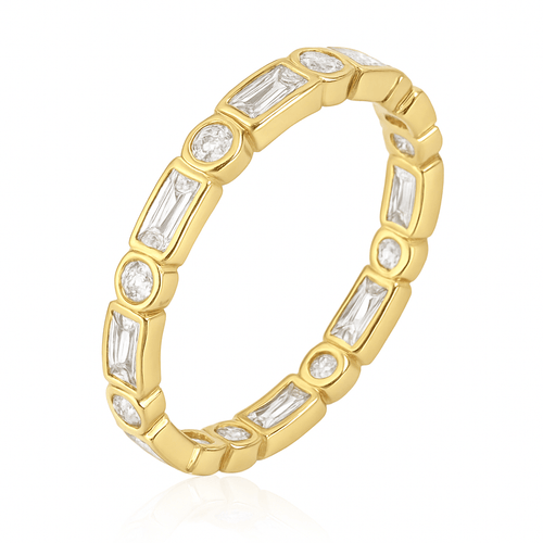 Aimee CZ Bezel Ring - HOUSE OF SHE