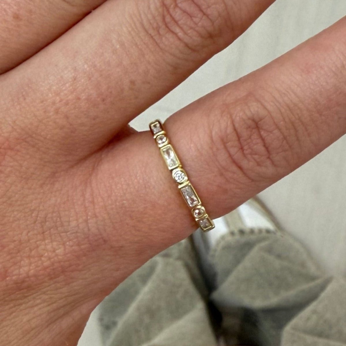 Aimee CZ Bezel Ring - HOUSE OF SHE