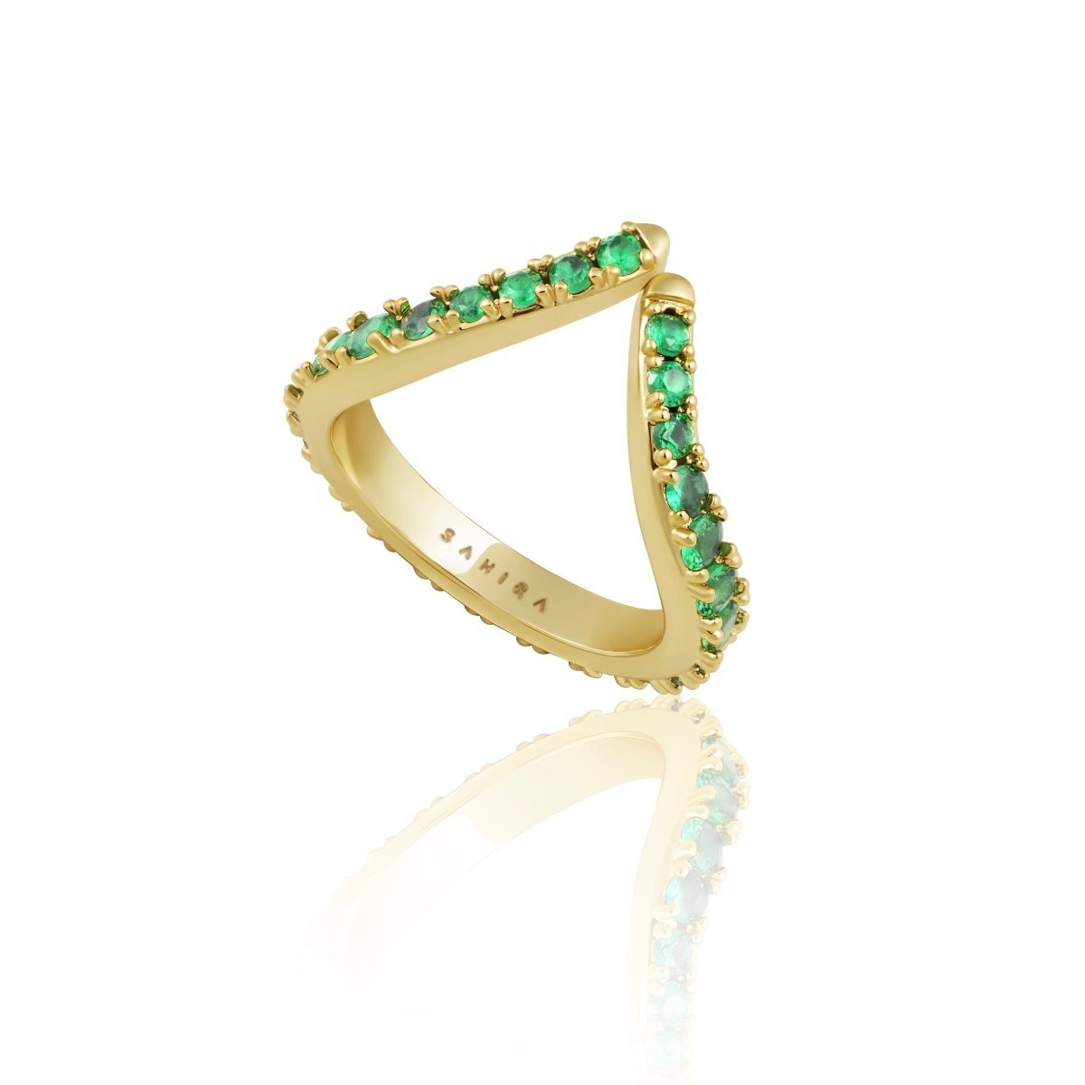 Alara Emerald CZ Ring - HOUSE OF SHE