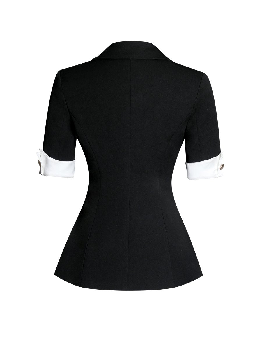 Aleena Short Sleeve Business Casual Blazer - HOUSE OF SHE