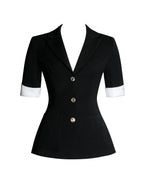 Aleena Short Sleeve Business Casual Blazer - HOUSE OF SHE