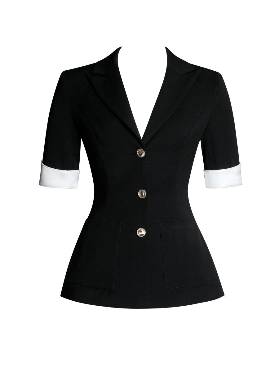 Aleena Short Sleeve Business Casual Blazer - HOUSE OF SHE