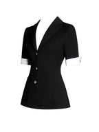 Aleena Short Sleeve Business Casual Blazer - HOUSE OF SHE