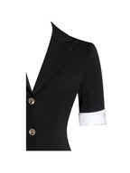 Aleena Short Sleeve Business Casual Blazer - HOUSE OF SHE
