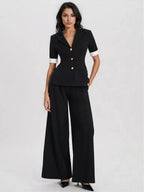 Aleena Short Sleeve Business Casual Blazer - HOUSE OF SHE