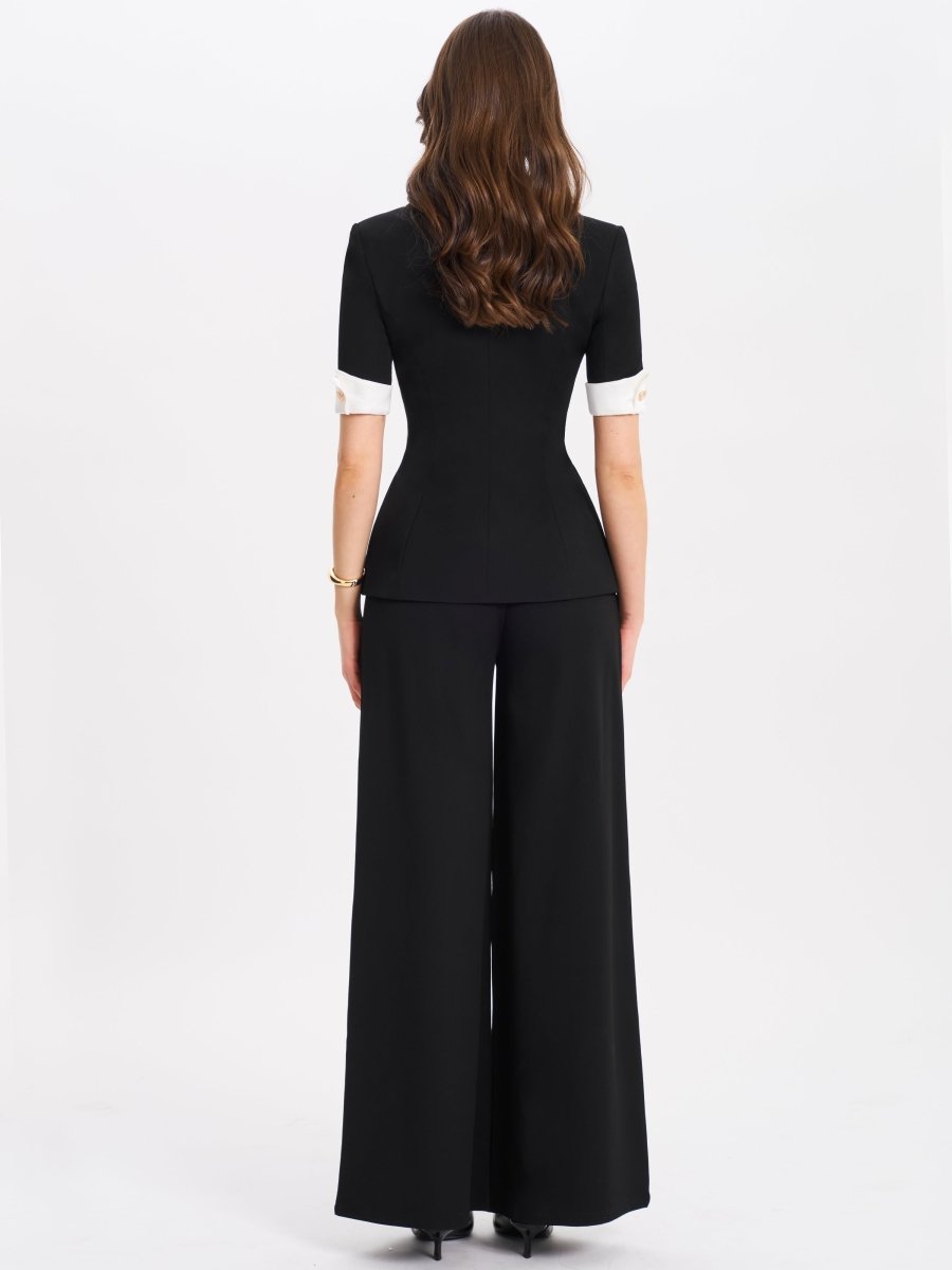 Aleena Short Sleeve Business Casual Blazer - HOUSE OF SHE