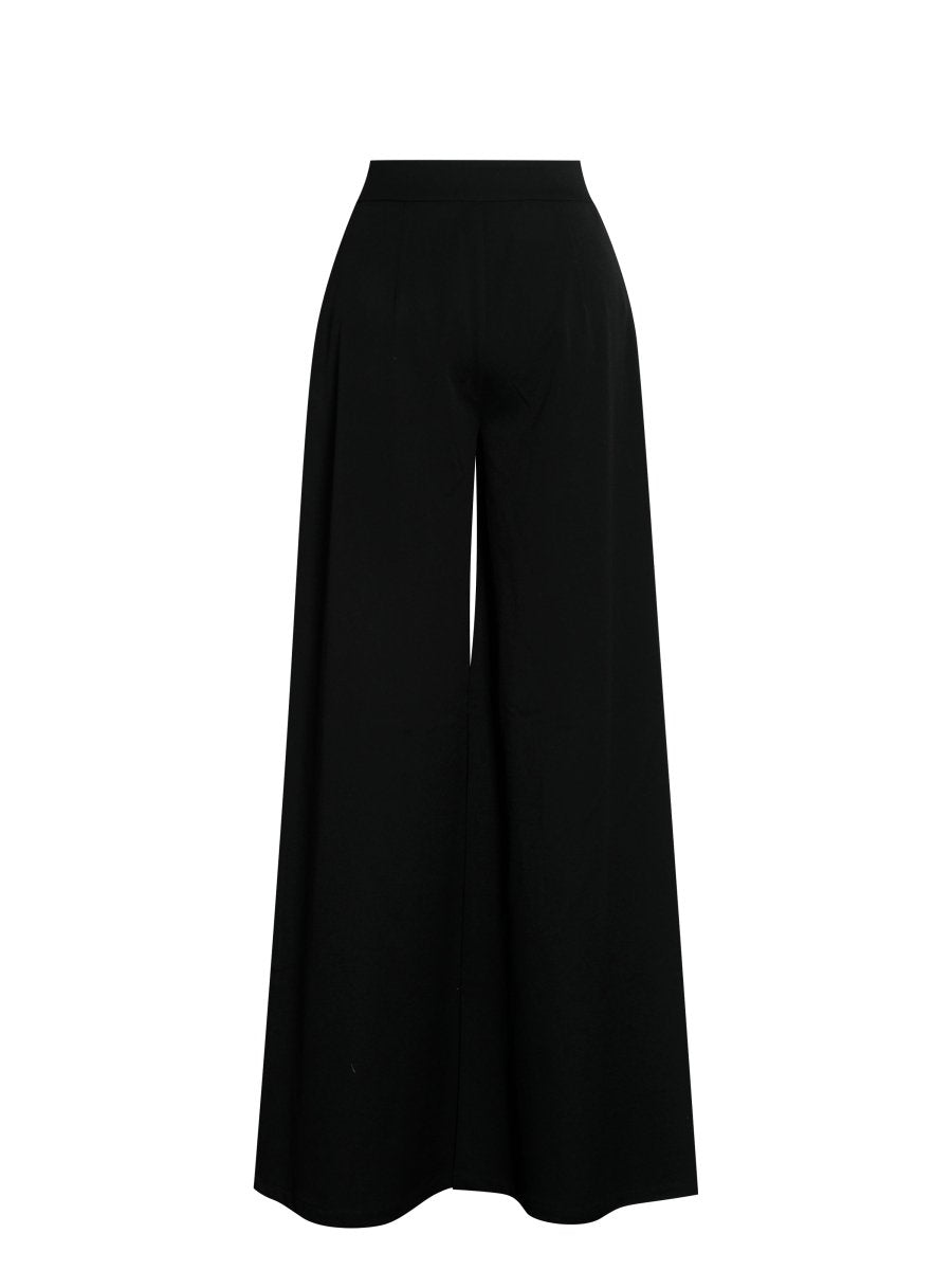 Aleeza Black Wide Leg Suit Pants - HOUSE OF SHE