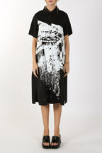 Alice Printed Relaxed Long Shirt Dress - HOUSE OF SHE