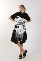 Alice Printed Relaxed Long Shirt Dress - HOUSE OF SHE