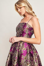 ALONG THE WAY WOVEN MIDI DRESS - HOUSE OF SHE