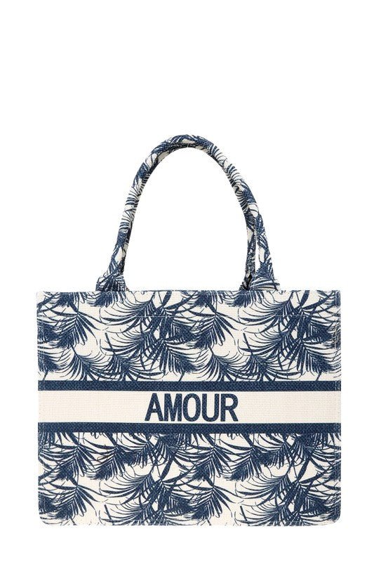 AMOUR Tropical Oblique Book Tote Bag - HOUSE OF SHE