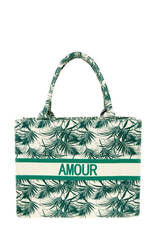 AMOUR Tropical Oblique Book Tote Bag - HOUSE OF SHE