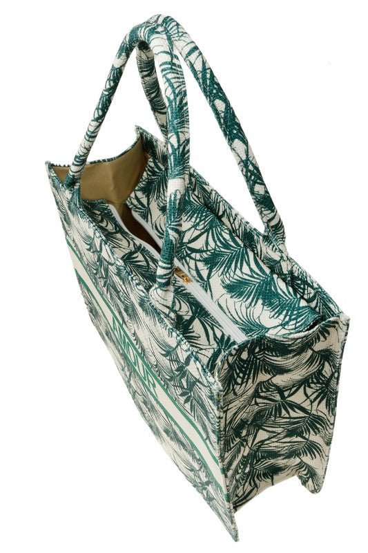 AMOUR Tropical Oblique Book Tote Bag - HOUSE OF SHE