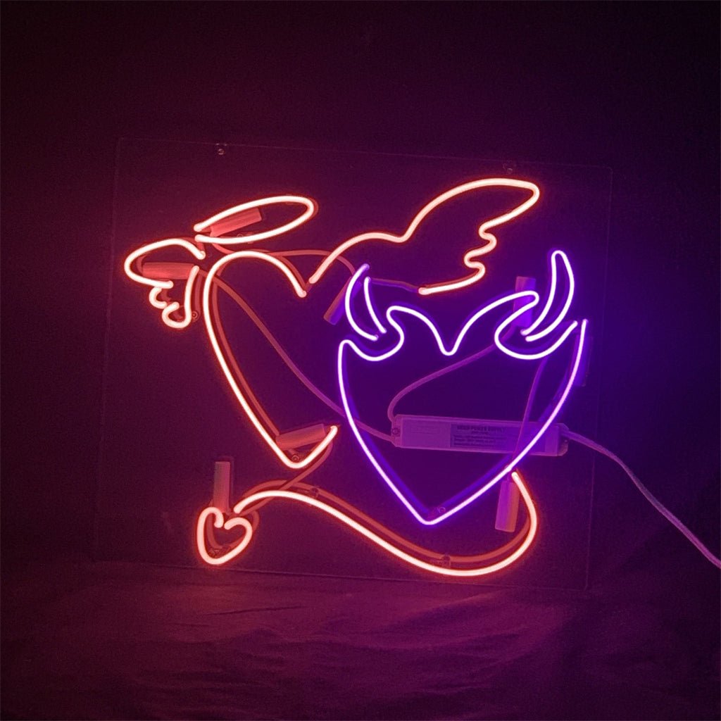Angels& Demons Heart Neon Signs - HOUSE OF SHE