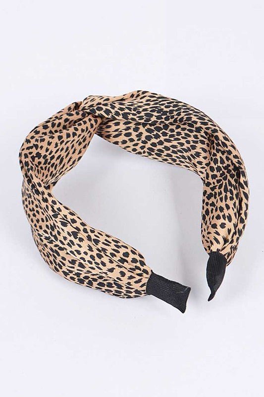 Animal Printed Top Knot Headband Set of 3 - HOUSE OF SHE